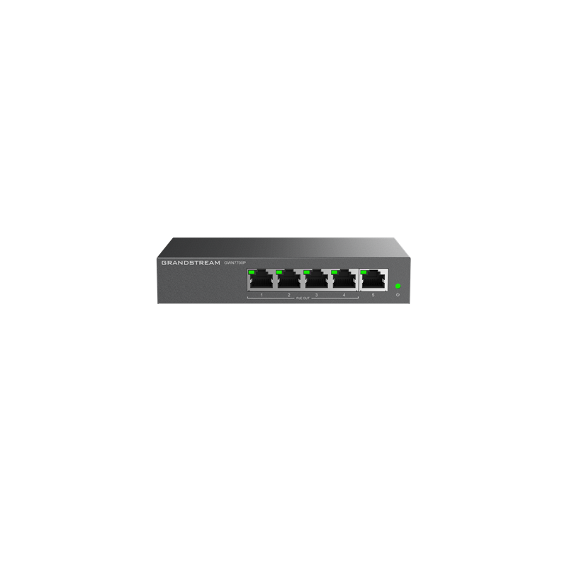 Grandstream GWN7700P 5-Port Gigabit 4-Port PoE+ Switch Grandstream GWN7700P 5-Port Gigabit 4-Port PoE+ Switch