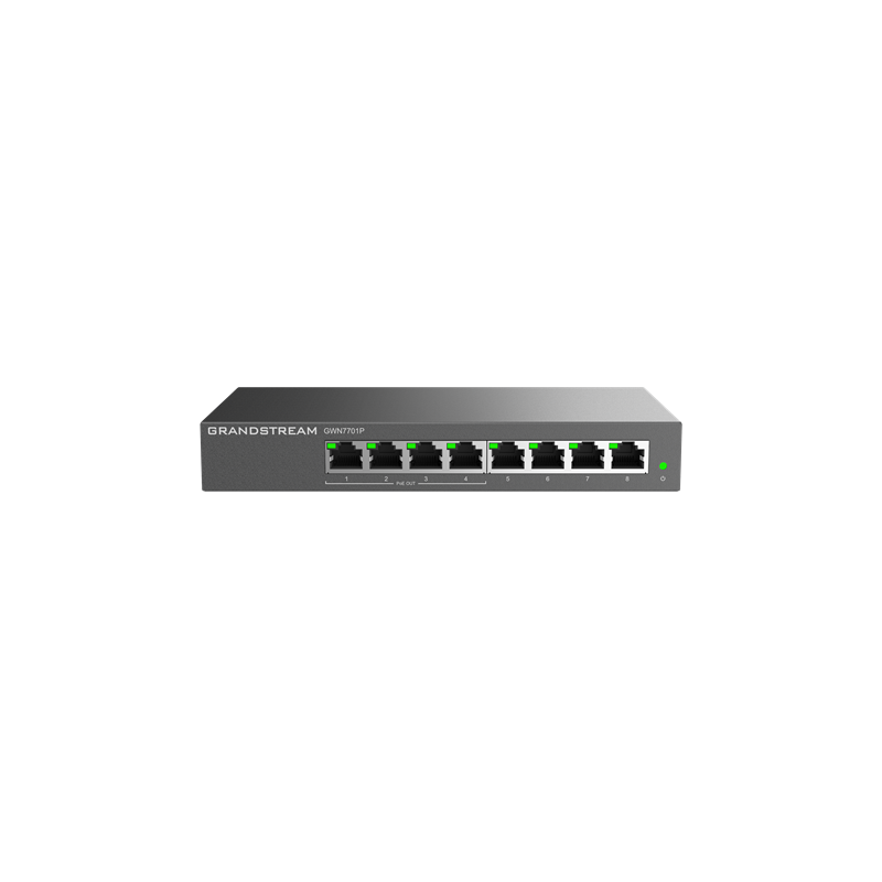 Grandstream GWN7701P 8-Port Gigabit 4-Port PoE+ Switch Grandstream GWN7701P 8-Port Gigabit 4-Port PoE+ Switch