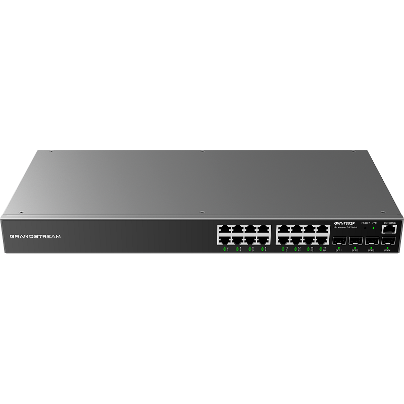 Grandstream GWN7802P 16-Port Gigabit Enterprise Layer 2+ Managed PoE Network Switch Grandstream GWN7802P 16-Port Gigabit Enterprise Layer 2+ Managed PoE Network Switch