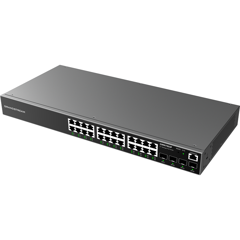 Grandstream GWN7803P 24-Port Gigabit Enterprise Layer 2+ Managed PoE Network Switch Grandstream GWN7803P 24-Port Gigabit Enterprise Layer 2+ Managed PoE Network Switch