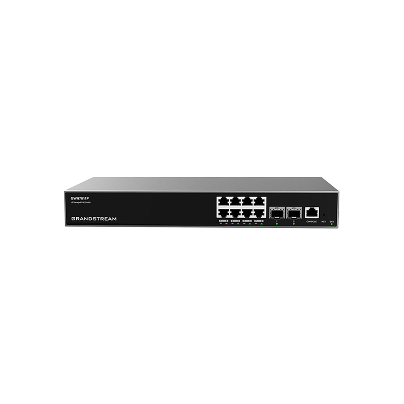 Grandstream GWN7811P 8-Port Gigabit Enterprise Layer 3 Managed PoE Network Switch Grandstream GWN7811P 8-Port Gigabit Enterprise Layer 3 Managed PoE Network Switch