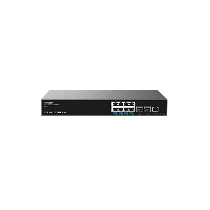 Grandstream GWN7821P 8-Port Layer-3 Multi-Gigabit Enterprise Managed PoE Network Switch Grandstream GWN7821P 8-Port Layer-3 Multi-Gigabit Enterprise Managed PoE Network Switch