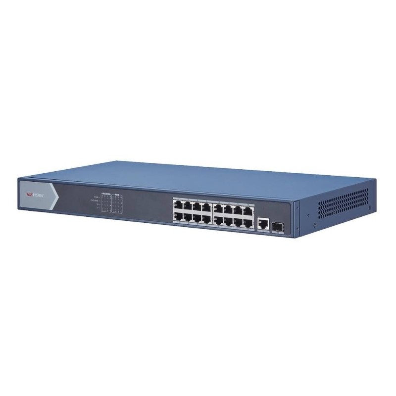 Hikvision DS-3E0518P-E/M 16-Port Gigabit Unmanaged PoE Switch Hikvision DS-3E0518P-E/M 16-Port Gigabit Unmanaged PoE Switch