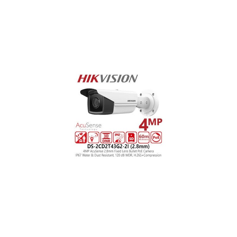 Hikvision ds_2cd2t43g2_2I 4mp Accusense 60M ip camera Hikvision ds_2cd2t43g2_2I 4mp Accusense 60M ip camera