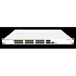 MikroTik CRS328-24P-4S+RM: 24-Port PoE+ Switch with 10Gbps SFP+ Uplink...