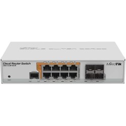 MikroTik CRS112-8P-4S: 8-Port Gigabit PoE Switch with 4 SFP Uplinks