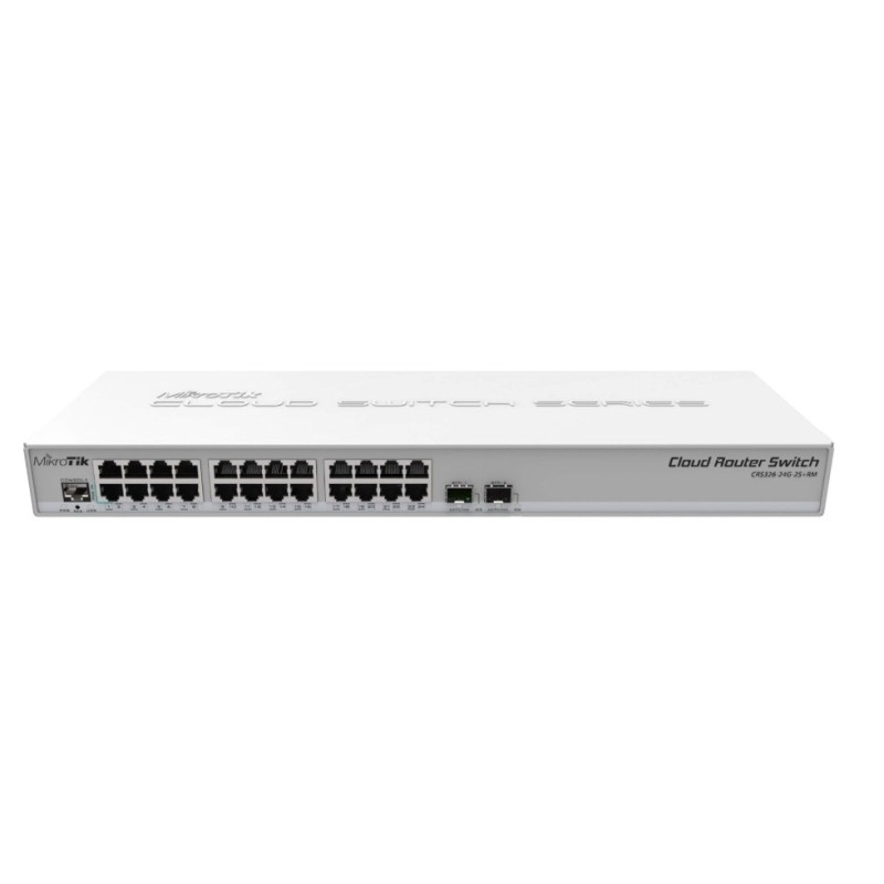 MikroTik CRS326-24G-2S+RM: 24-Port Gigabit Managed Switch with Dual SFP+ MikroTik CRS326-24G-2S+RM: 24-Port Gigabit Managed Switch with Dual SFP+