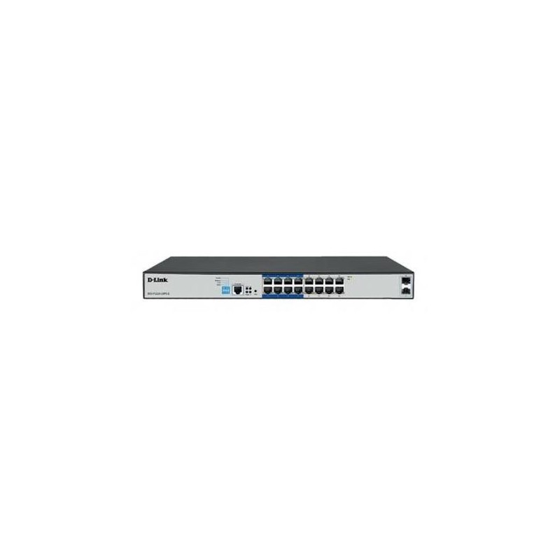 D-Link DGS-F1210-18PS-E 18-Port Gigabit PoE+ Smart Managed Switch | 150W Power Budget D-Link DGS-F1210-18PS-E 18-Port Gigabit PoE+ Smart Managed Switch | 150W Power Budget