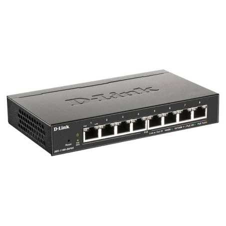 D-Link DGS-1100-08PV2 8-Port Gigabit PoE+ Smart Managed Switch | 64W PoE Budget