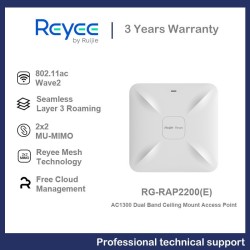 Ruijie RG-RAP2200(E) AC1300 Dual-Band Ceiling Mount Access Point | High-Speed Wi-Fi 5